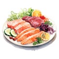 Food_Japanese_Sashimi_Watercolor1_2