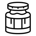 Food jar icon outline vector. Peanut butter