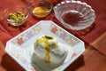 FOOD-Kesar Pista Matka Kulfi hardball milk thicken and frozenwith dry fruits and sugar Kalyan