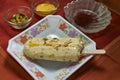 FOOD-Kesar Pista Matka Kulfi hardball milk thicken and frozenwith dry fruits and sugar Kalyan