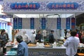 Food Kiosk in Chenghuang Miao area Royalty Free Stock Photo