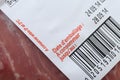 Food label and expiration date