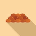 Food lentil icon flat vector. Farming eco product