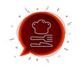 Food line icon. Cooking chef sign. Fork, knife. Vector Royalty Free Stock Photo