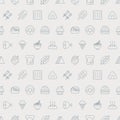 Food line icon pattern set