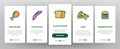 Food Line Icon Set Vector Onboarding Royalty Free Stock Photo