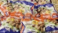 Food Lion grocery store Country Line frozen bagged chicken wings in a display