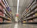 Food Lion grocery store floor view down aisle