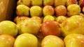 Food Lion Grocery store fresh Fuji apples rows on display