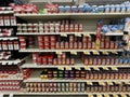 Food Lion Grocery store interior 2021 Chunky soup section Campbells Royalty Free Stock Photo