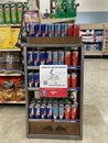 Food Lion Grocery store interior Red bull display