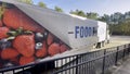 Food Lion grocery store semi truck at dock side Royalty Free Stock Photo