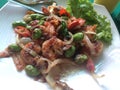 Shrimp fried with Satori Royalty Free Stock Photo