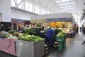 Bilbao, 13th april: Ribera Market Interior from Downtown of Bilbao city in Basque Country of Spain Royalty Free Stock Photo