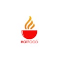 Food logo design with using bowl icon template Royalty Free Stock Photo