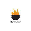 Food logo design with using bowl icon template Royalty Free Stock Photo