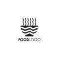 Food logo design with using bowl icon template Royalty Free Stock Photo