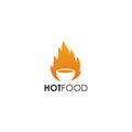 Food logo design with using bowl icon template Royalty Free Stock Photo