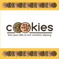 Food logotype with cookies