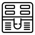 Food machine icon outline vector. Kitchen heat