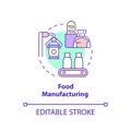 Food manufacturing concept icon