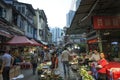 Food market shopping area street in central xiamen city china