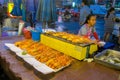 Night food market in Thailand, traditional asian marketF