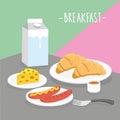 Food Meal Breakfast Dairy Eat Drink Menu Restaurant Vector