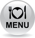 Food menu icon web button Royalty Free Stock Photo