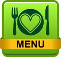 Food menu icon web button Royalty Free Stock Photo