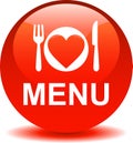 Food menu icon web button Royalty Free Stock Photo