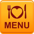 Food menu icon web button