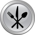 Food menu icon web button Royalty Free Stock Photo