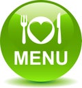 Food menu icon web button Royalty Free Stock Photo