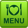 Food menu icon web button Royalty Free Stock Photo