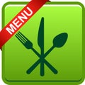 Food menu icon web button Royalty Free Stock Photo