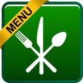 Food menu icon web button Royalty Free Stock Photo