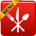 Food menu icon web button Royalty Free Stock Photo