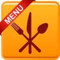 Food menu icon web button Royalty Free Stock Photo