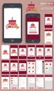 Food Mobile Apps User Interface layout. Royalty Free Stock Photo