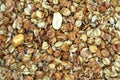 Food muesli fried from grain and nuts