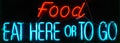 Food Neon Sign Royalty Free Stock Photo