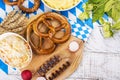 Food for Oktoberfest party Royalty Free Stock Photo