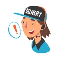 Food Online Order and Delivery Service, Female Call Center Operator in Headset Accepting Order from Client Cartoon Style Royalty Free Stock Photo