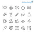 Food outline icon set