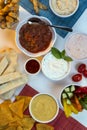 Food - Party Dips - Bread Sticks Royalty Free Stock Photo