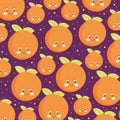 food pattern funny happy cartoon citrus orange fruits