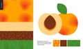 Food patterns, fruit, apricot