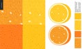 Food patterns, fruit, lemon and orange