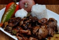 Food from the Philippines, Adobong Atay At Balunalunan Ng Manok (Simmered Chicken Gizzard and Liver)
